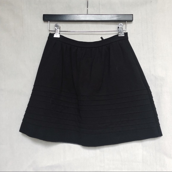 Maje Black Skater Skirt w/ Gold Zipper - Picture 1 of 5